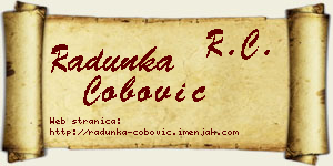 Radunka Čobović vizit kartica